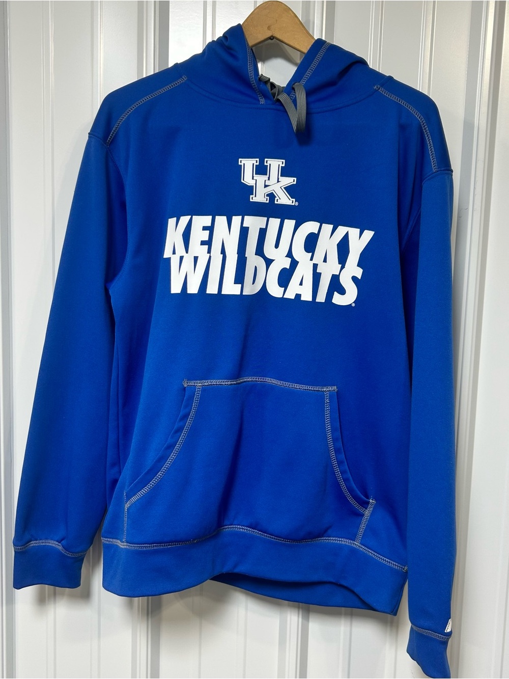 Russell Athletic Blue Kentucky Wildcats Crewneck Hoodie with White Logo
